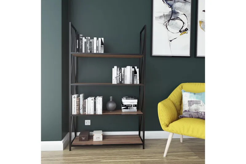 Desgrar Bokhylle 94x150 cm - Brun - Oppbevaring - Hyller - Bokhylle