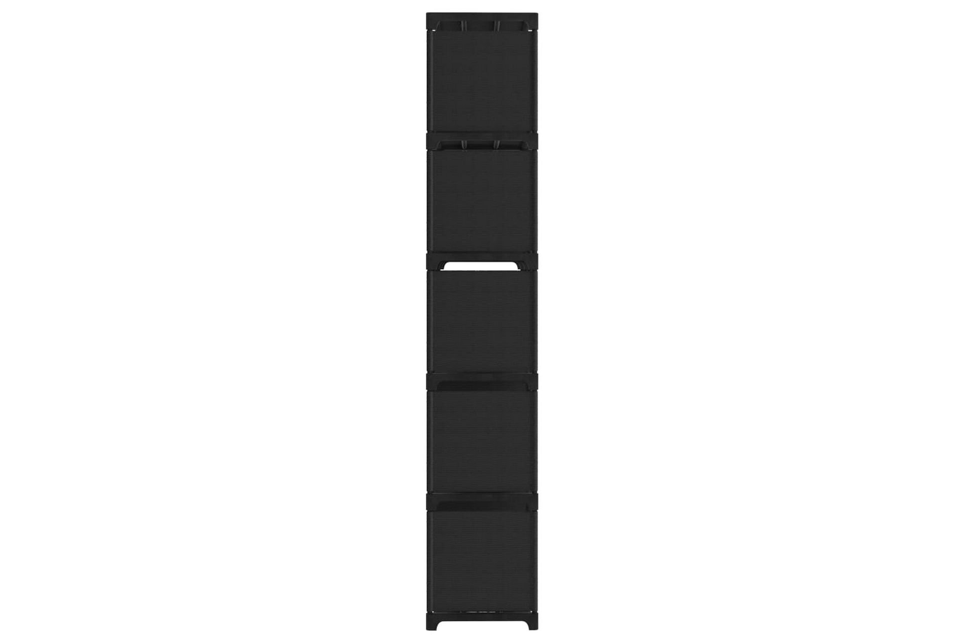 Displayhylle med 15 kuber svart 103x30x175,5 cm stoff - Svart - Oppbevaring - Hyller - Bokhylle