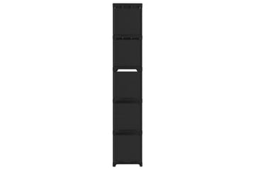 Displayhylle med 15 kuber svart 103x30x175,5 cm stoff - Svart - Oppbevaring - Hyller - Bokhylle