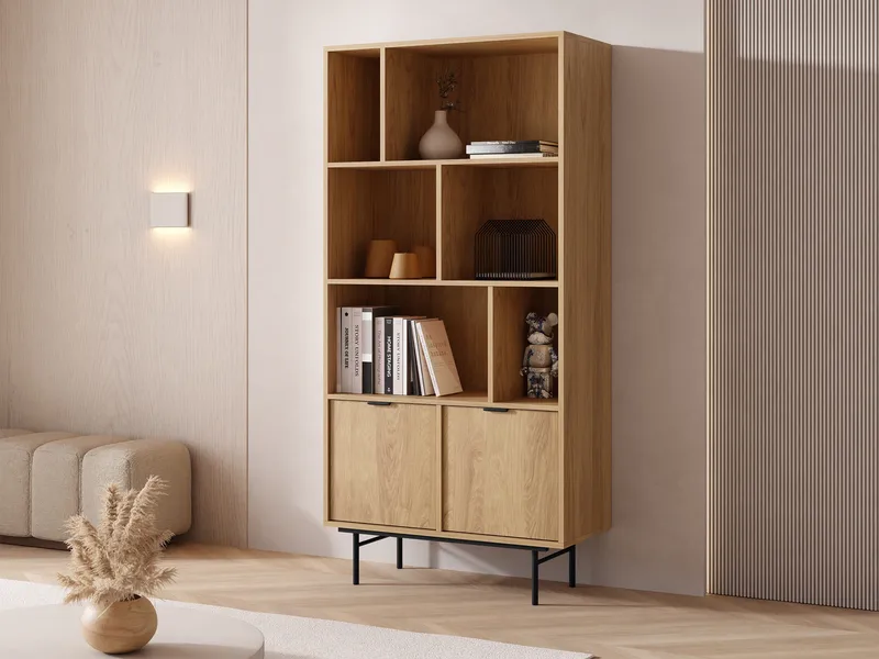 bokhylle Edison Hickory-eik - Hickory-eik - Oppbevaring - Hyller - Bokhylle