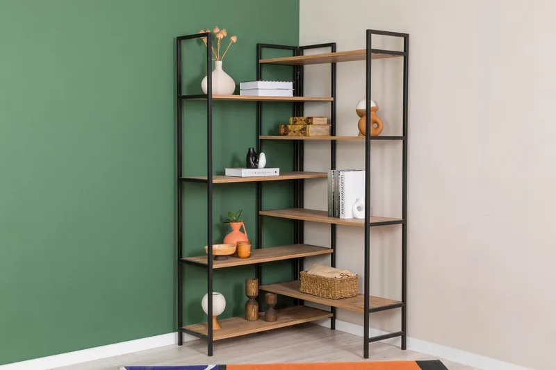 Edra Bokhylle 94 cm - Brun/Svart - Oppbevaring - Hyller - Bokhylle