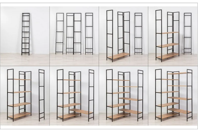 Edra Bokhylle 94 cm - Brun/Svart - Oppbevaring - Hyller - Bokhylle