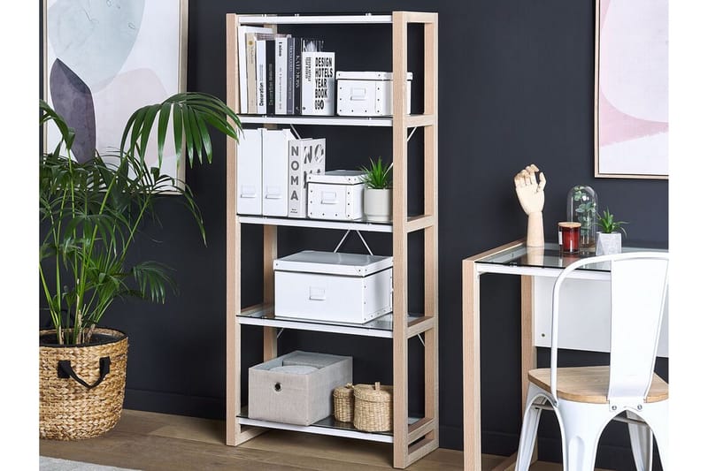 Ejenks Hylle 68x30 cm - Hvit/Lyst tre - Oppbevaring - Hyller - Bokhylle