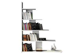 Elegancia Bokhylle 120 cm i Malt Tre - Hvit - Oppbevaring - Hyller - Bokhylle