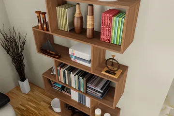 Elegancia Bokhylle 90 cm i Mørkt Tre - Brun - Oppbevaring - Hyller - Bokhylle