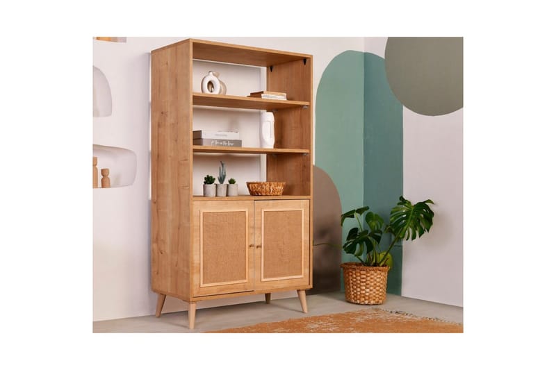 Bokhylle Elili Eik - Brun - Oppbevaring - Hyller - Bokhylle