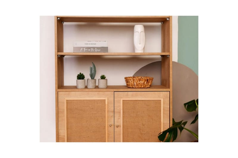 Bokhylle Elili Eik - Brun - Oppbevaring - Hyller - Bokhylle