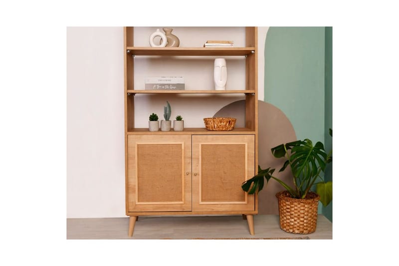 Bokhylle Elili Eik - Brun - Oppbevaring - Hyller - Bokhylle