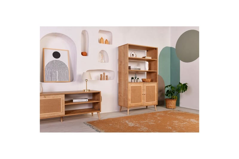 Bokhylle Elili Eik - Brun - Oppbevaring - Hyller - Bokhylle