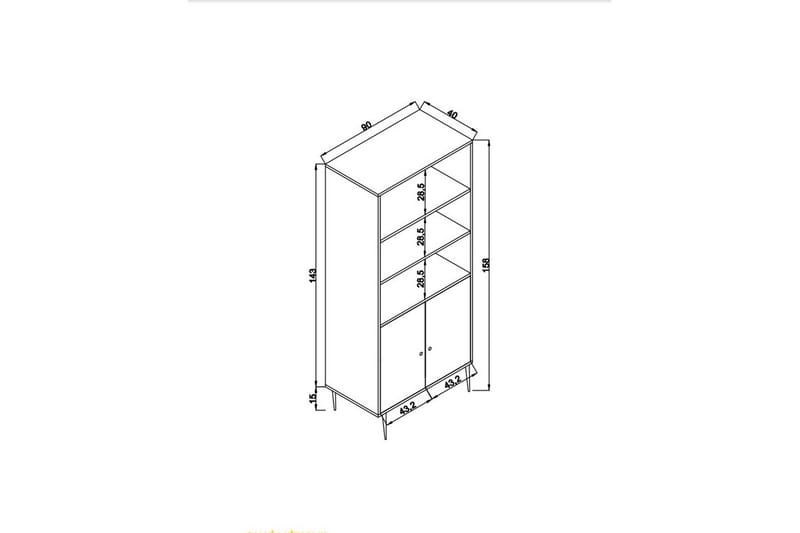 Bokhylle Elili Eik - Brun - Oppbevaring - Hyller - Bokhylle