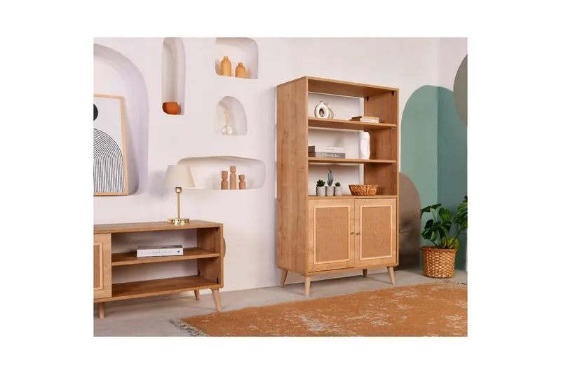 Bokhylle Elili Eik - Brun - Oppbevaring - Hyller - Bokhylle