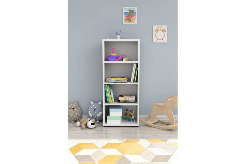 Bokhylle Emeras Hvit - Hvit - Oppbevaring - Hyller - Bokhylle