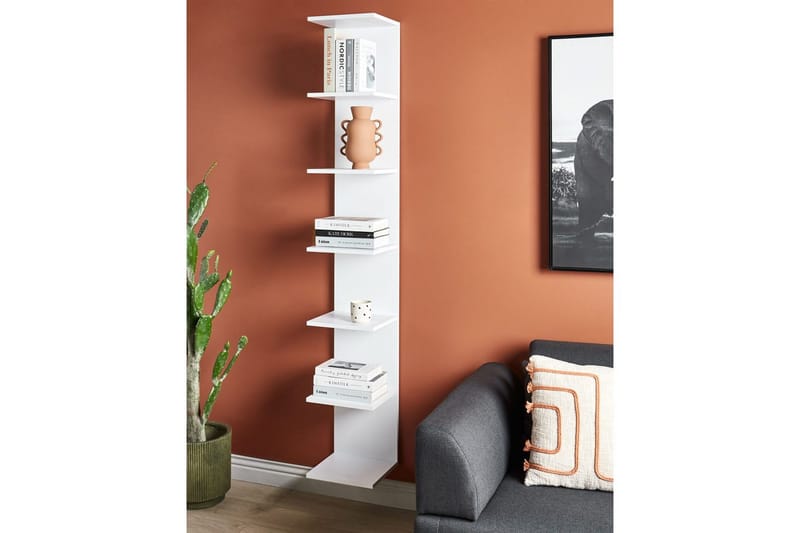 Bokhylle Eston Hvit - Hvit - Oppbevaring - Hyller - Bokhylle