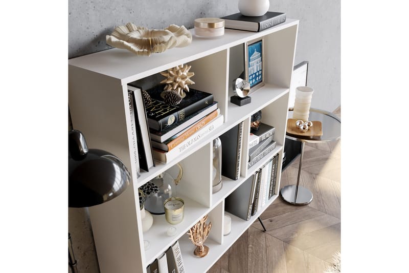 Frascone Bokhylle 120x30 cm 4 Hyller - Hvit - Oppbevaring - Hyller - Bokhylle