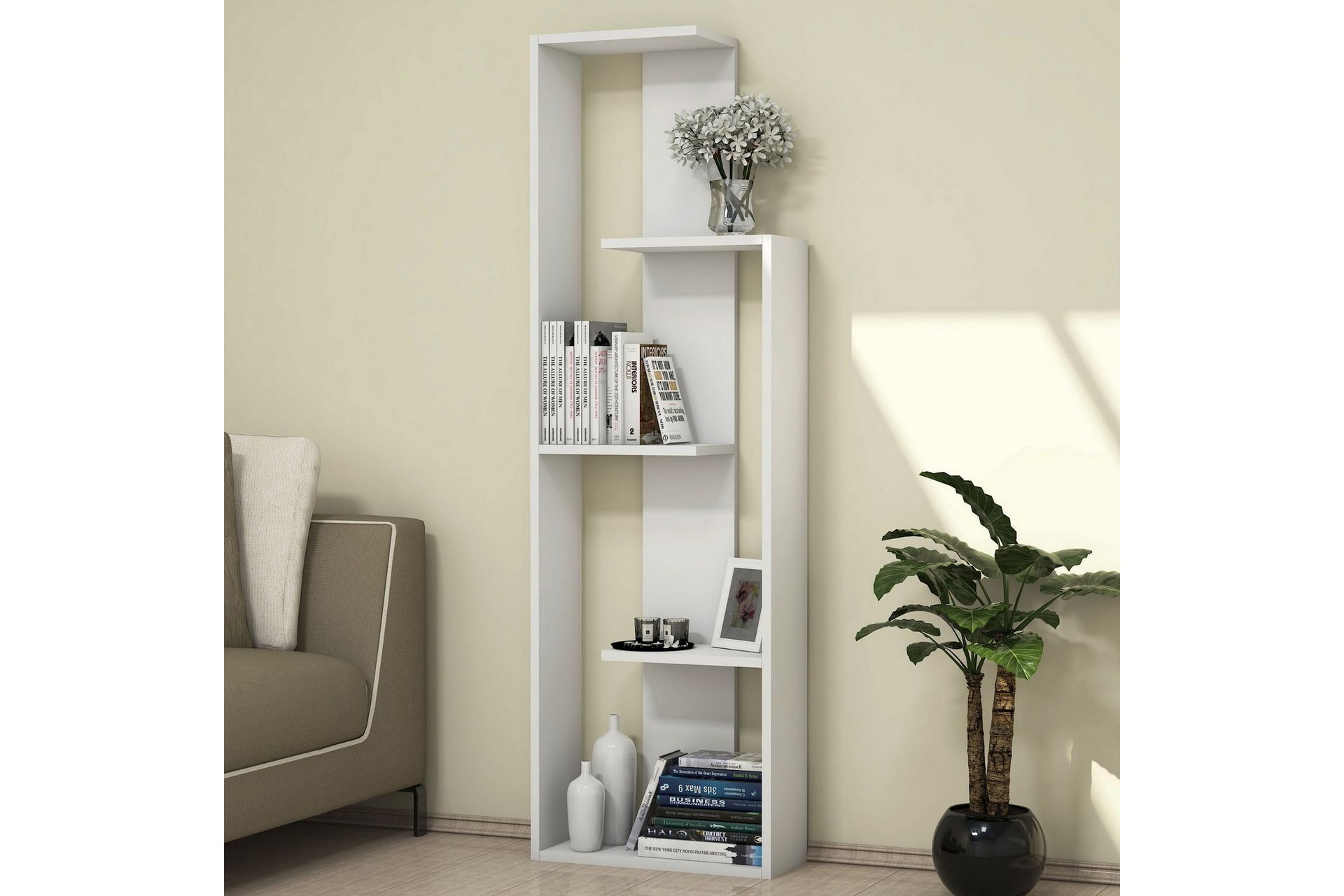 Gersby Bokhylle 50 cm - Hvit - Oppbevaring - Hyller - Bokhylle