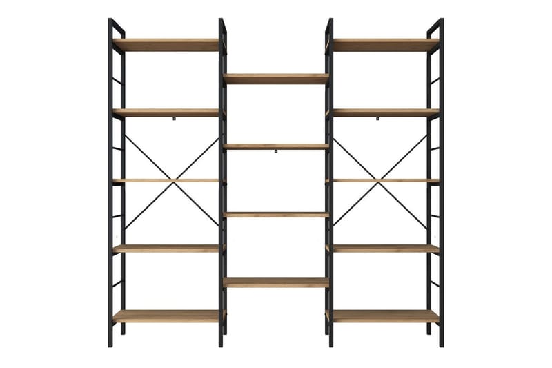 Bokhylle Goldmere Valnøtt / Svart - Brun/Svart - Oppbevaring - Hyller - Bokhylle