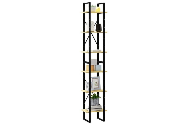 Høyskap 40x30x210 cm heltre furu - Brun - Oppbevaring - Hyller - Bokhylle