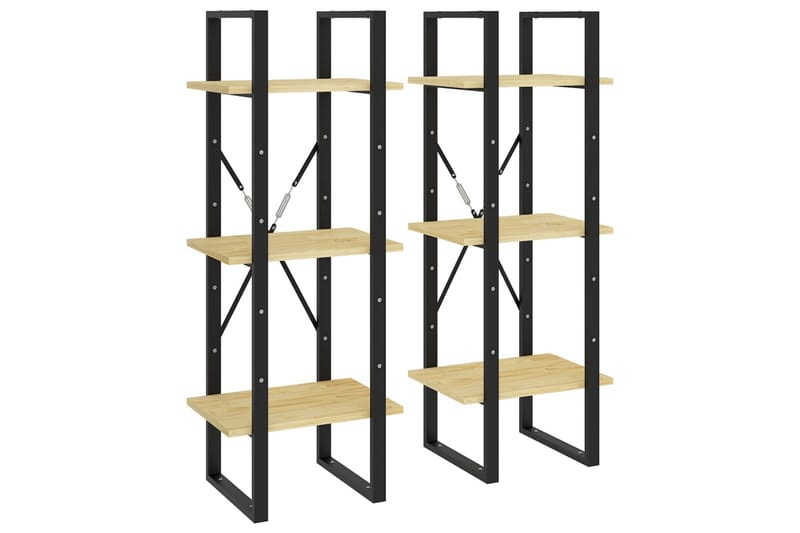 Høyskap 40x30x210 cm heltre furu - Brun - Oppbevaring - Hyller - Bokhylle
