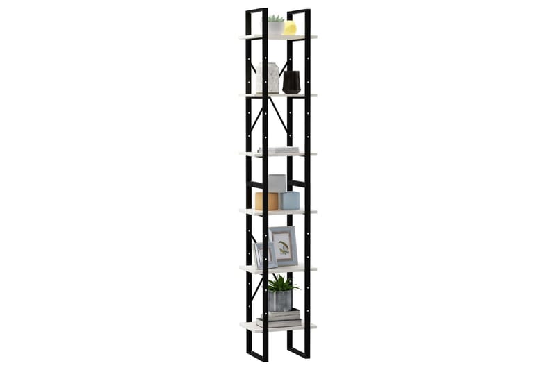 Høyskap hvit 40x30x210 cm heltre furu - Hvit - Oppbevaring - Hyller - Bokhylle