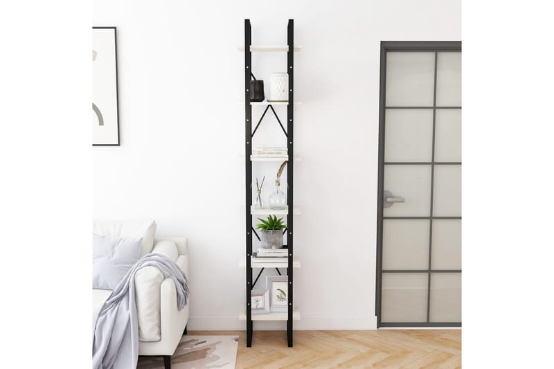 Høyskap hvit 40x30x210 cm heltre furu - Hvit - Oppbevaring - Hyller - Bokhylle