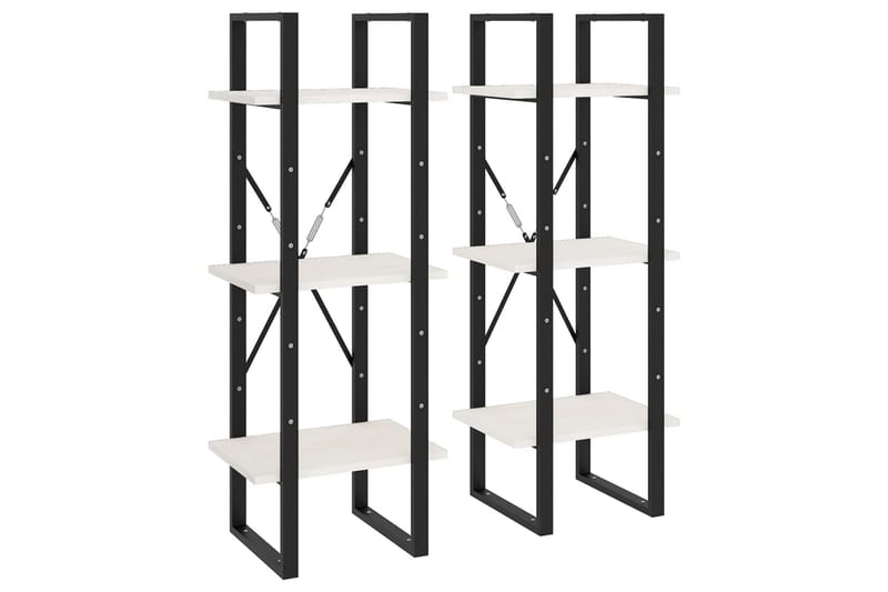 Høyskap hvit 40x30x210 cm heltre furu - Hvit - Oppbevaring - Hyller - Bokhylle