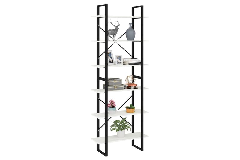 Høyskap hvit 80x30x210 cm heltre furu - Hvit - Oppbevaring - Hyller - Bokhylle
