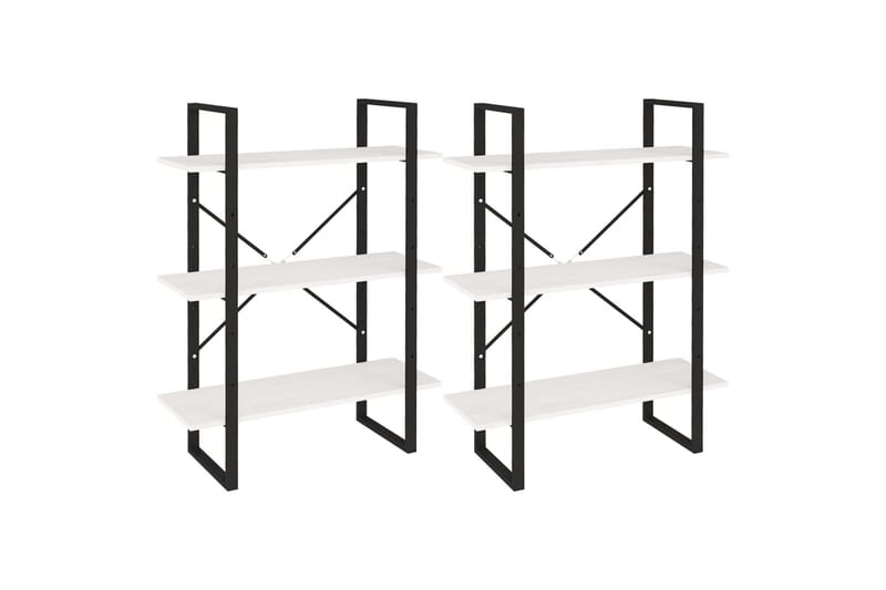 Høyskap hvit 80x30x210 cm heltre furu - Hvit - Oppbevaring - Hyller - Bokhylle