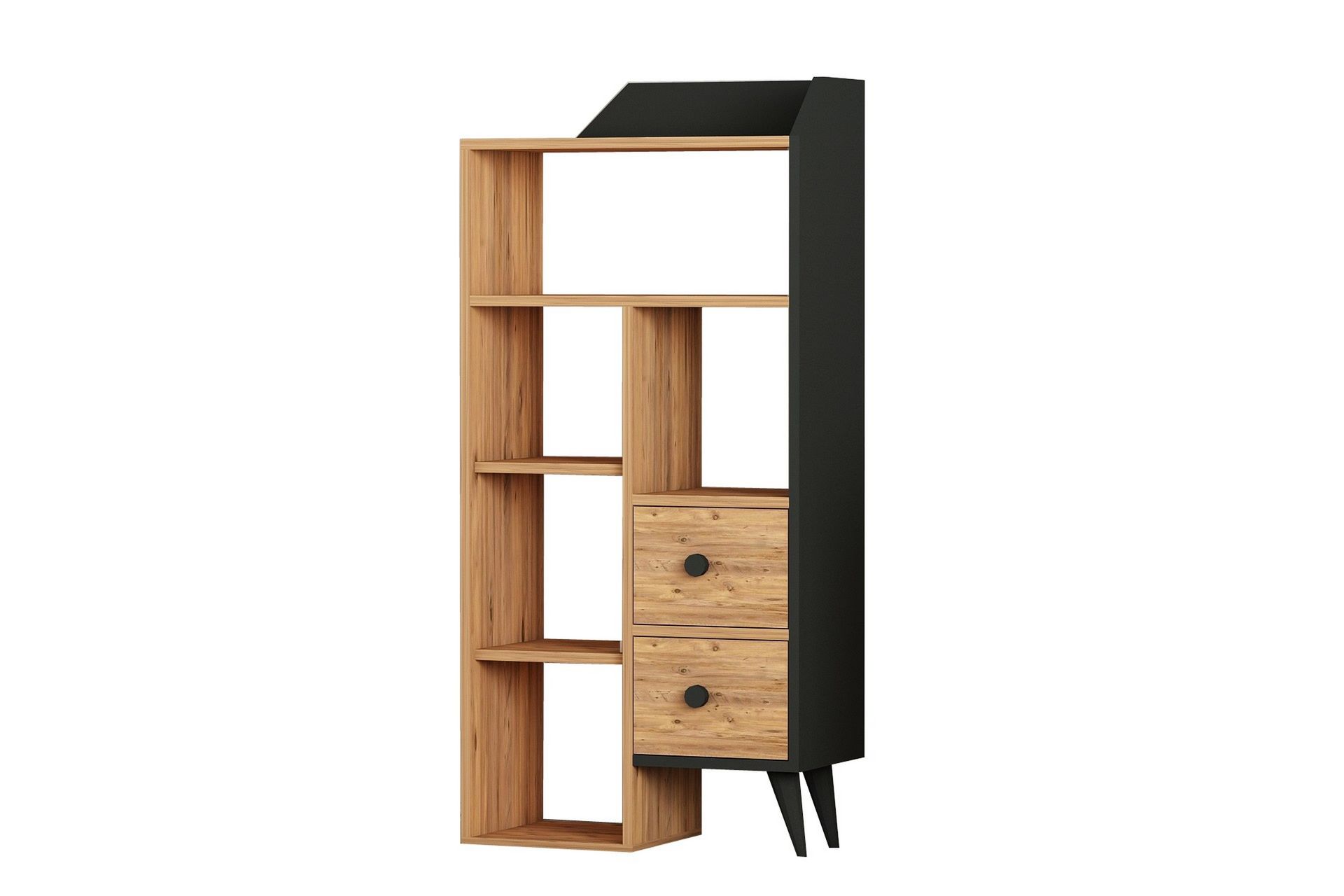 Hafing Bokhylle 61,8x29,8 cm Svart/Brun - Hanah Home - Oppbevaring - Hyller - Bokhylle