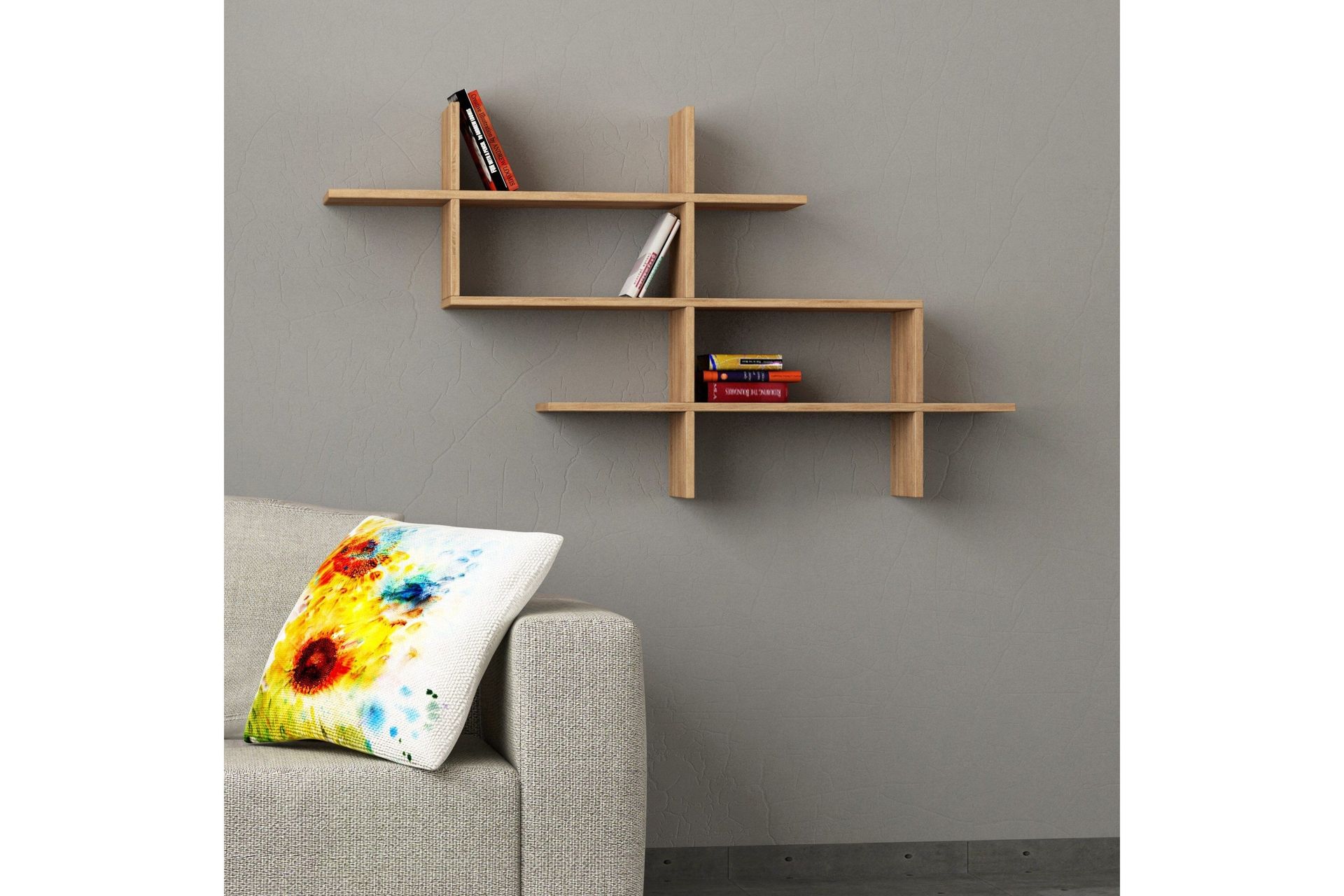 Halic Bokhylle 150x22 cm Brun - Hanah Home