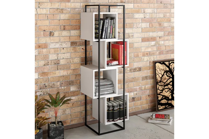 Hammann Bokhylle 52 cm - Svart|Hvit - Oppbevaring - Hyller - Bokhylle