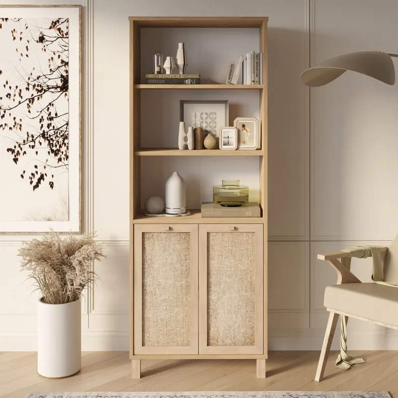 Bokhylle Hanah Home Dune (69,5 x 180 x 32 cm) Eik - Eik - Oppbevaring - Hyller - Bokhylle