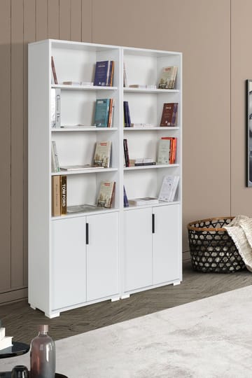 Bokhylle Hanah Home Evora (120 x 187 x 30 cm) Hvit - Hvit - Oppbevaring - Hyller - Bokhylle