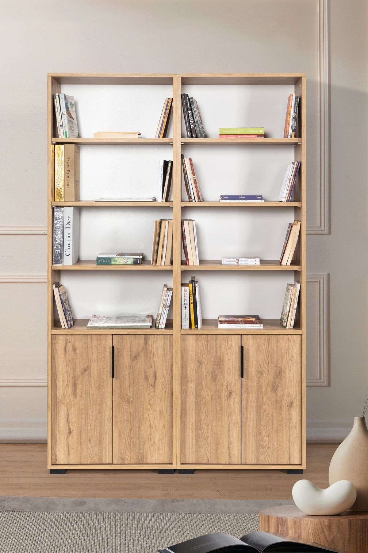 Bokhylle Hanah Home Evora (120 x 187 x 30 cm) Sapphire Oak - Sapphire Oak