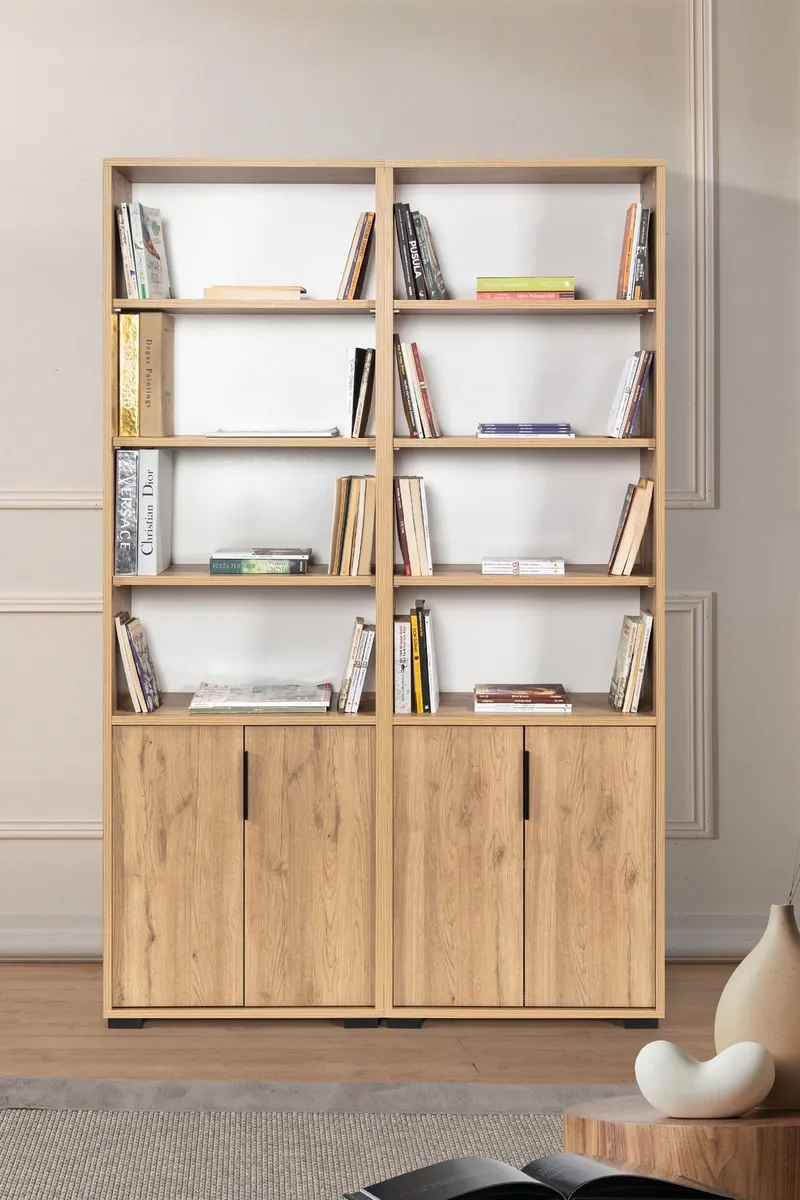 Bokhylle Hanah Home Evora (120 x 187 x 30 cm) Sapphire Oak, Sapphire Oak