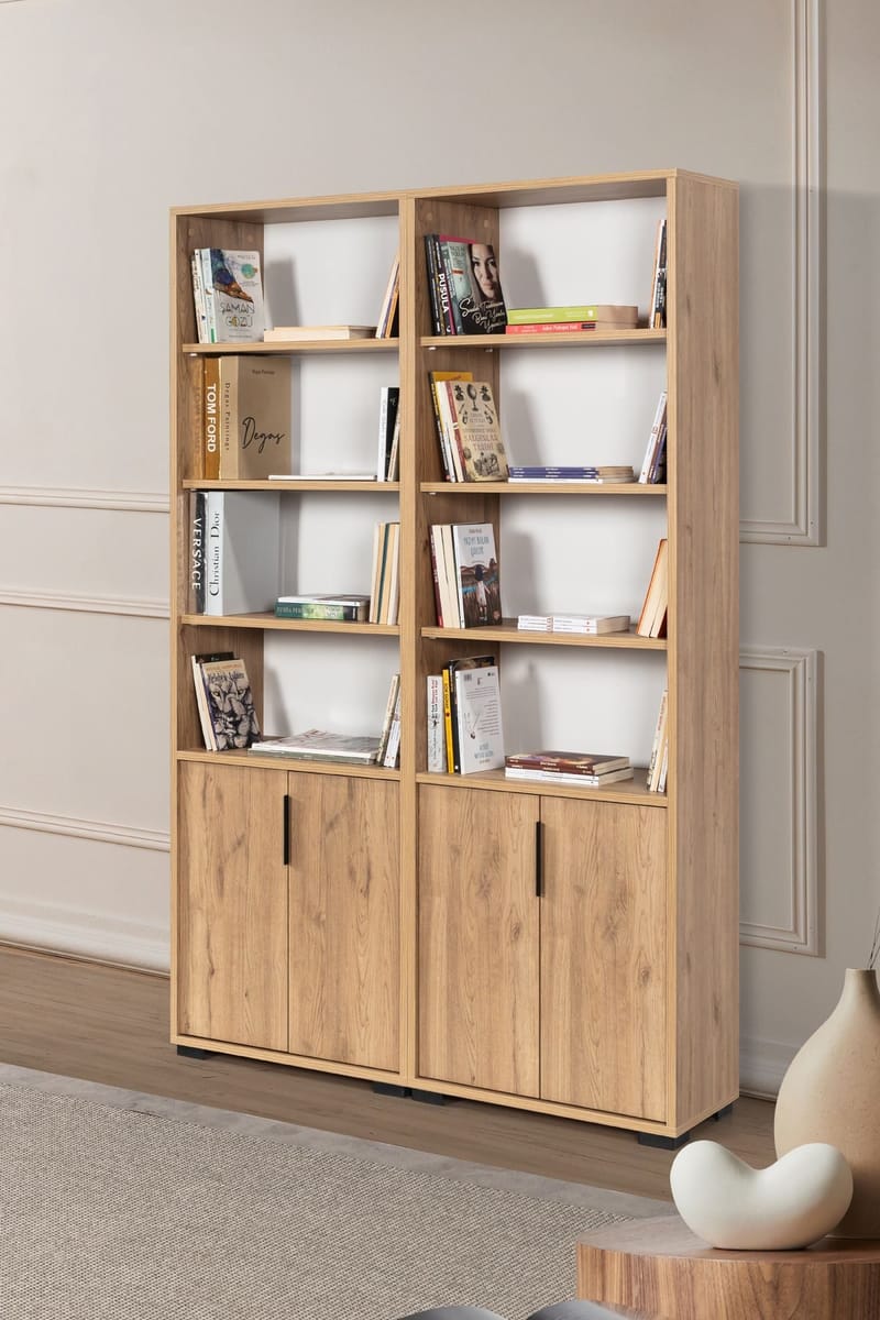 Bokhylle Hanah Home Evora (120 x 187 x 30 cm) Sapphire Oak - Sapphire Oak - Oppbevaring - Hyller - Bokhylle