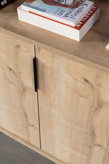 Bokhylle Hanah Home Evora Wide (180 x 187 x 30 cm) Eik - Sapphire Oak - Oppbevaring - Hyller - Bokhylle