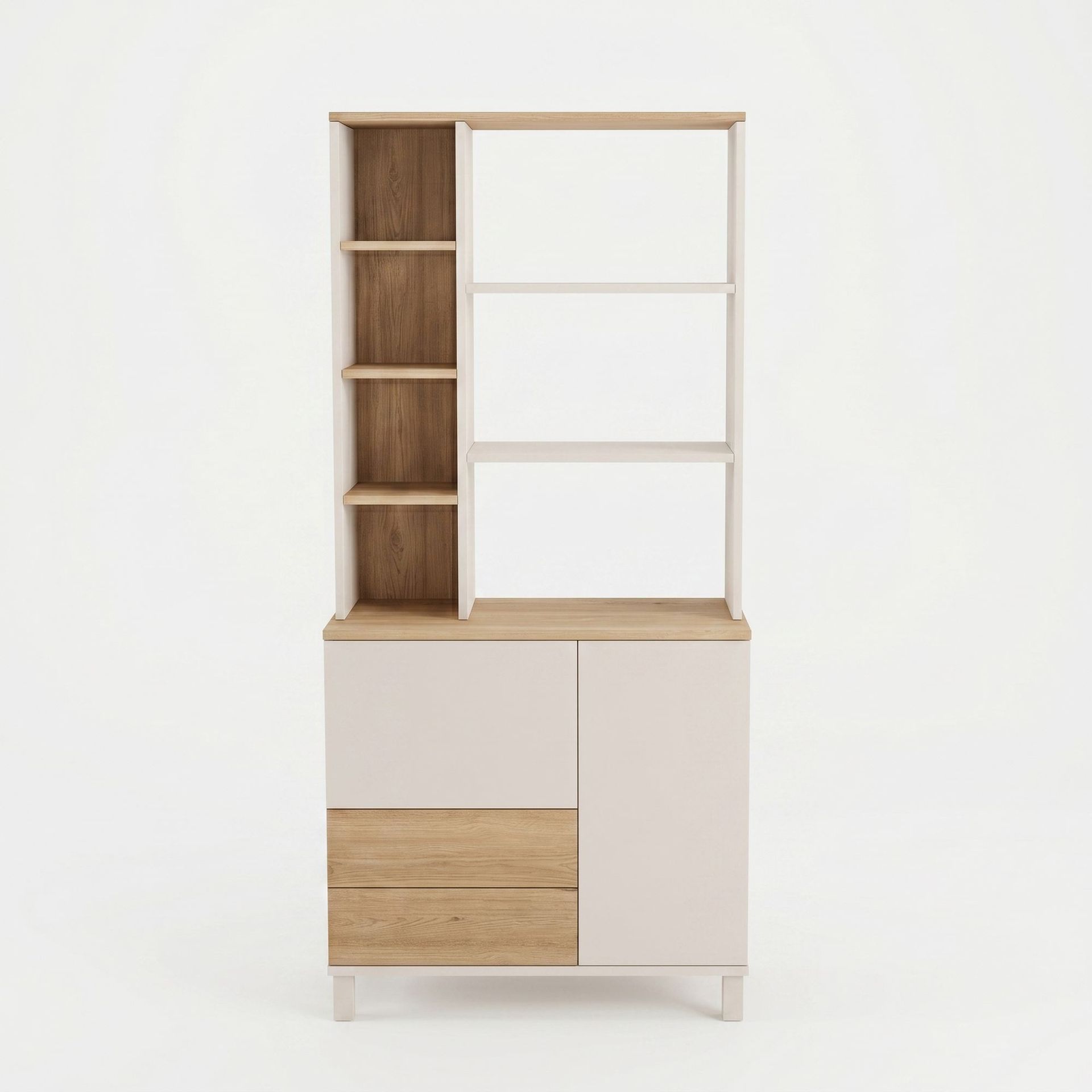Bokhylle Hanah Home Mood (85,2 x 187,8 x 35 cm) Sand Oak - Sand og eik