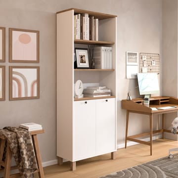 Bokhylle Hanah Home Nord (69,5 x 180 x 32 cm) White Oak - Hvit og eik - Oppbevaring - Hyller - Bokhylle