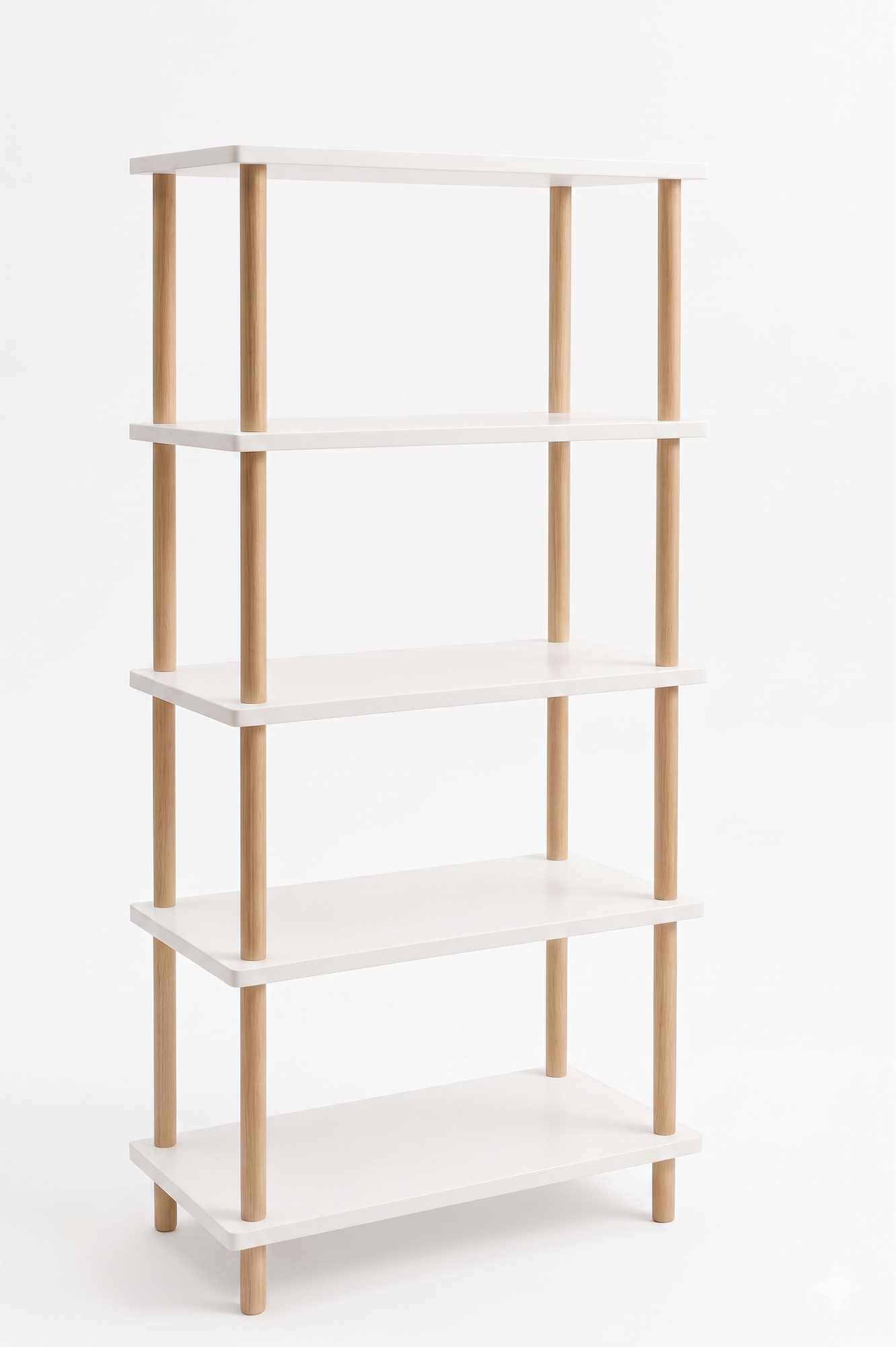 Bokhylle Hanah Home Pika Shelf (60 x 136 x 25 cm) Hvit - Hvit