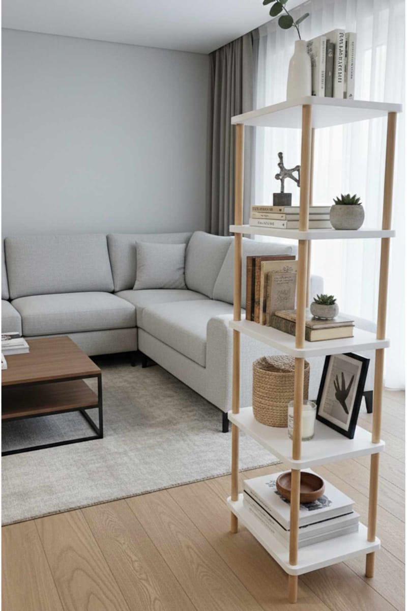 Bokhylle Hanah Home Pika Shelf (60 x 136 x 25 cm) Hvit - Hvit - Oppbevaring - Hyller - Bokhylle