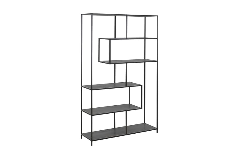 Hasslevik Bokhylle 114x35 cm 4 Hyller - Svart/Matt Svart - Oppbevaring - Hyller - Bokhylle