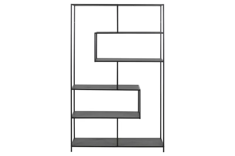 Hasslevik Bokhylle 114x35 cm 4 Hyller - Svart/Matt Svart - Oppbevaring - Hyller - Bokhylle