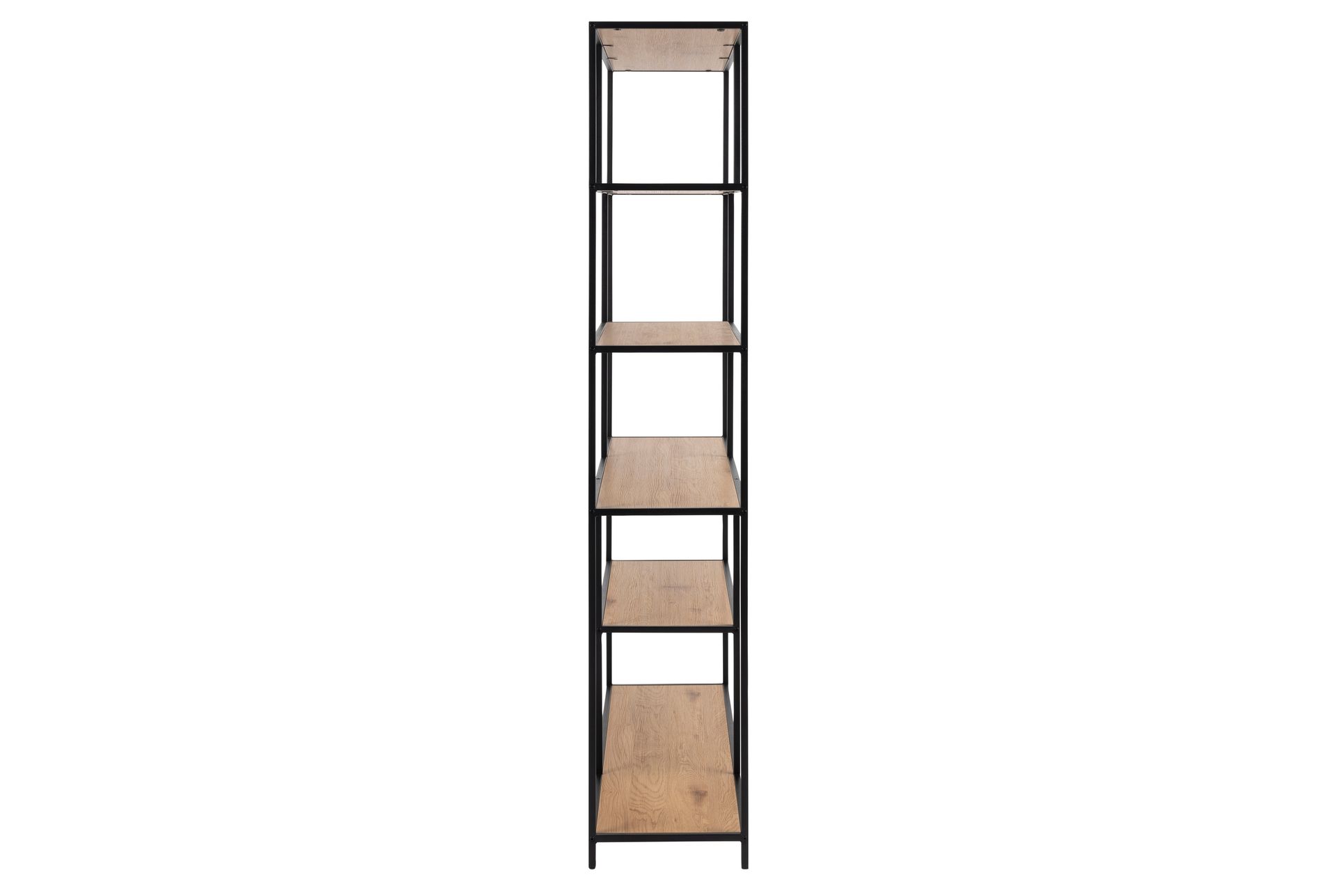 Hasslevik Bokhylle 135x35 cm 4 Hyller - Natur/Matt Svart - Oppbevaring - Hyller - Bokhylle