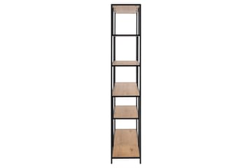 Hasslevik Bokhylle 135x35 cm 4 Hyller - Natur/Matt Svart - Oppbevaring - Hyller - Bokhylle