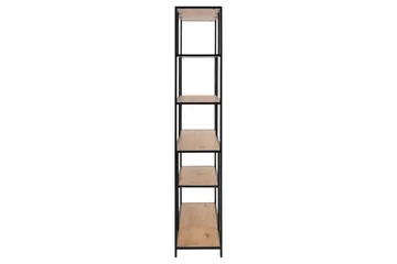 Hasslevik Bokhylle 135x35 cm 4 Hyller - Natur/Matt Svart - Oppbevaring - Hyller - Bokhylle