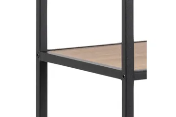 Hasslevik Bokhylle 135x35 cm 4 Hyller - Natur/Matt Svart - Oppbevaring - Hyller - Bokhylle