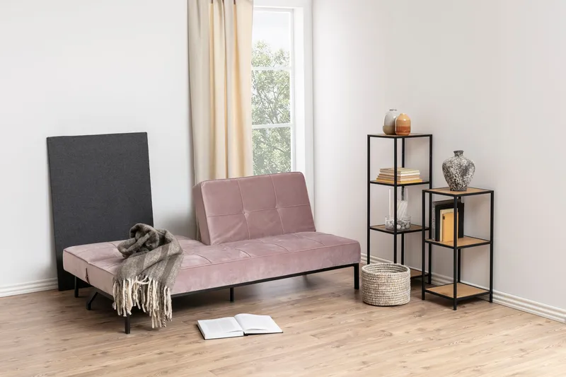 Hasslevik Bokhylle 35 cm i Eik - Svart|Beige - Oppbevaring - Hyller - Bokhylle