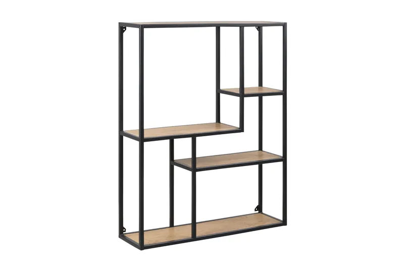 Hasslevik Bokhylle 75 cm, Svart/Brun