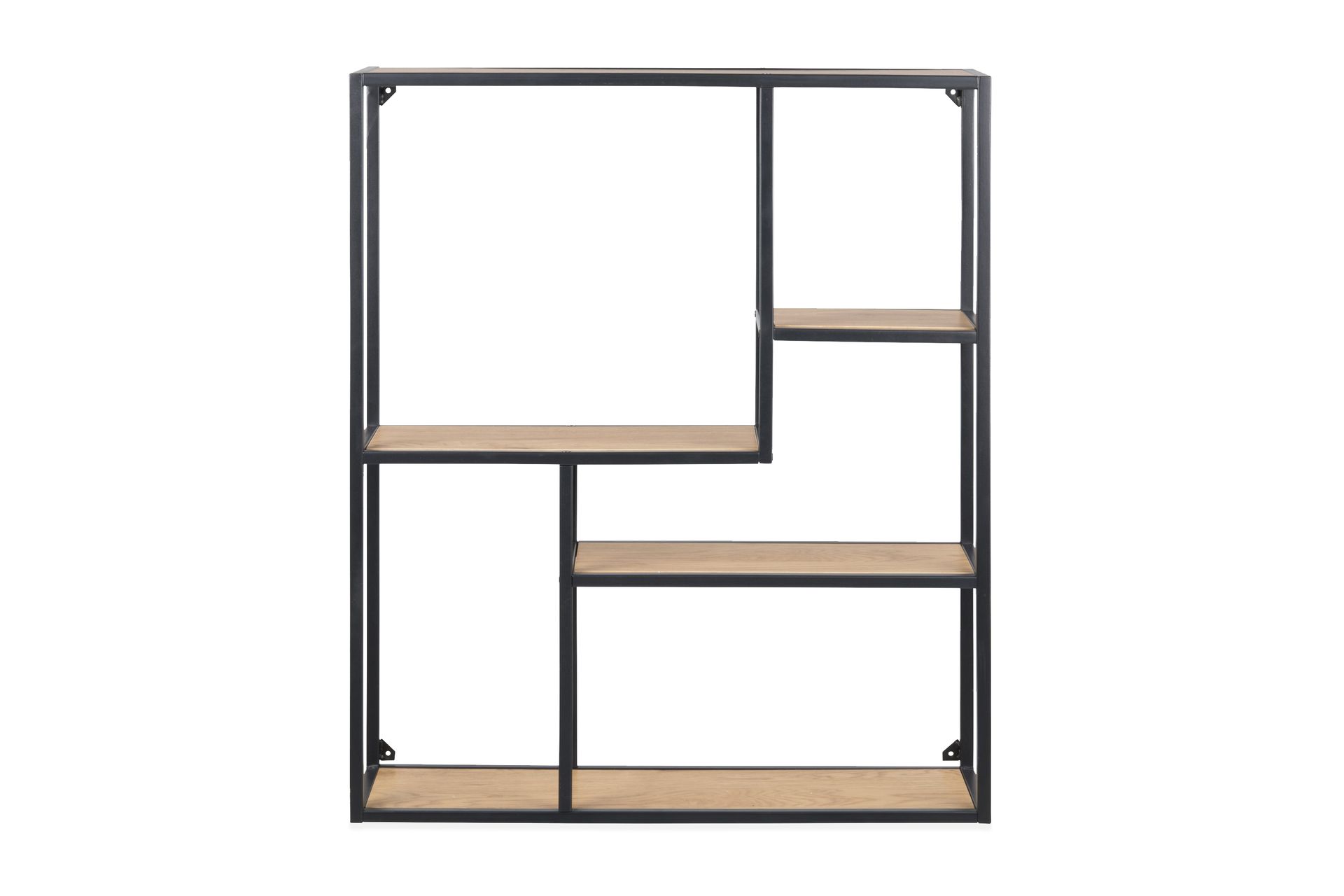 Hasslevik Bokhylle 75 cm - Svart/Brun - Oppbevaring - Hyller - Bokhylle