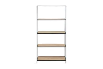 Hasslevik Bokhylle 77x150 cm - Svart/Brun - Oppbevaring - Hyller - Bokhylle